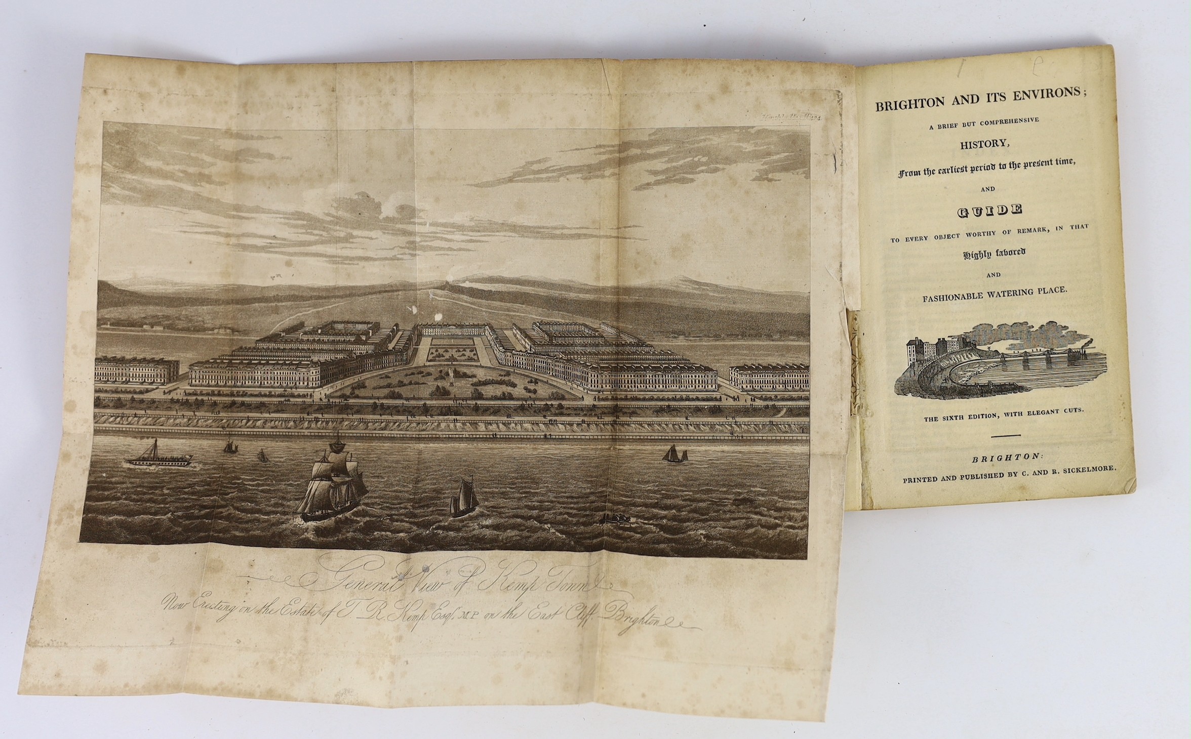 BRIGHTON: Sickelmore, R. - An Epitome of Brighton, topographical and descriptive ... remarks on sea bathing ... the beauties of the Prince Regent's Palace ... folded plan and folded view